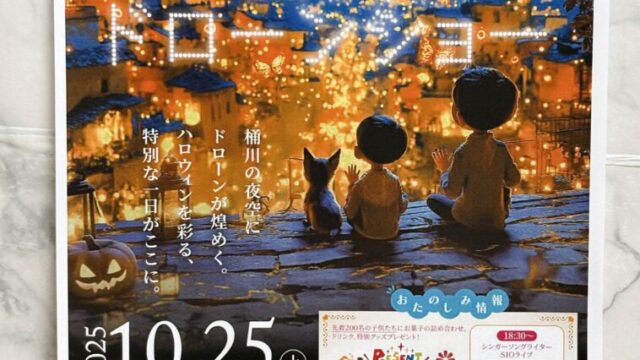 桶川ハロウィンドローンショーイベントチラシ