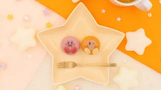 星形プレートにカービィとワドルディが乗ったお菓子