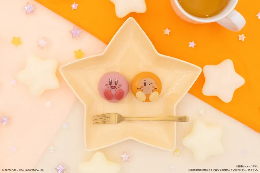 星形プレートにカービィとワドルディが乗ったお菓子