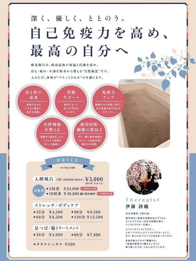 酵素風呂の説明