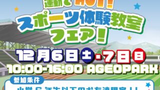 スポーツ体験教室フェアのチラシ