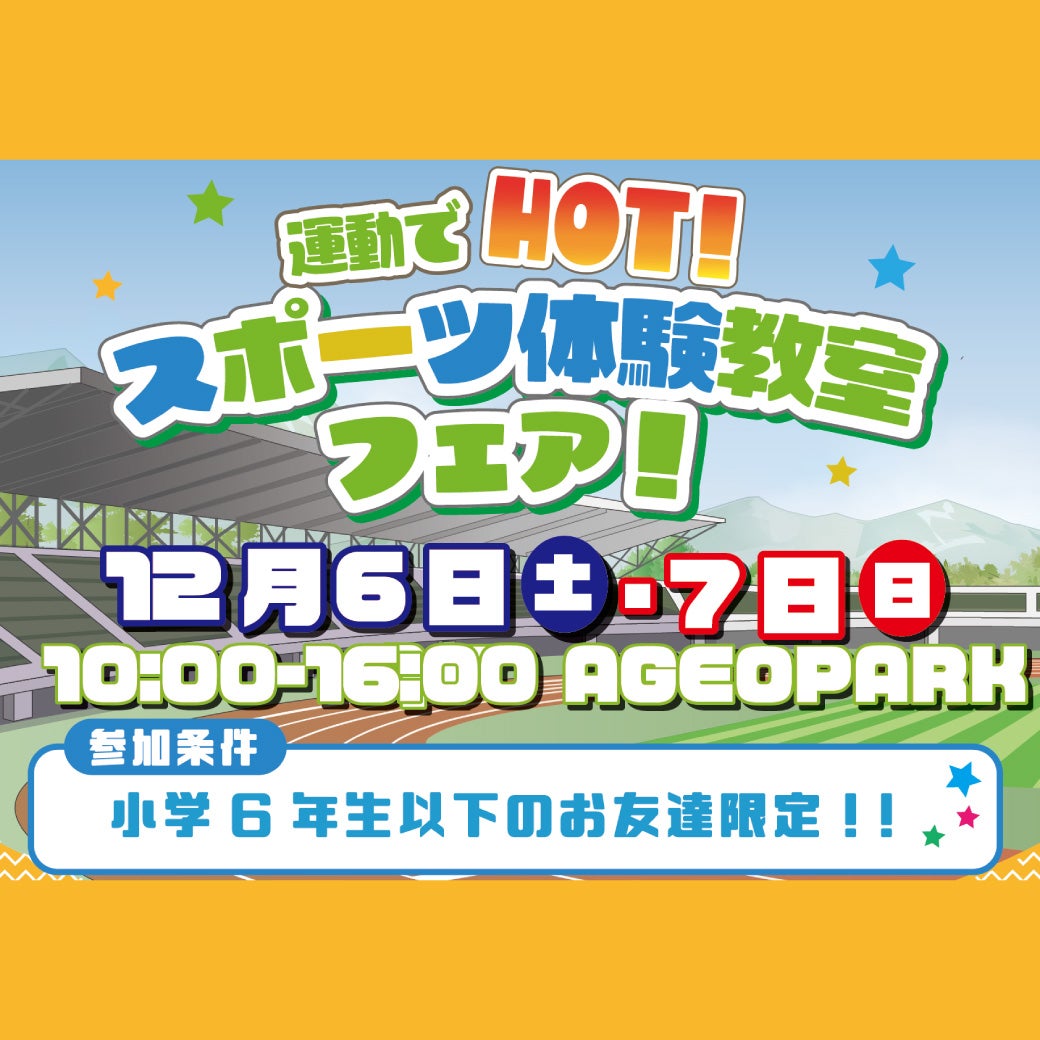 スポーツ体験教室フェアのチラシ