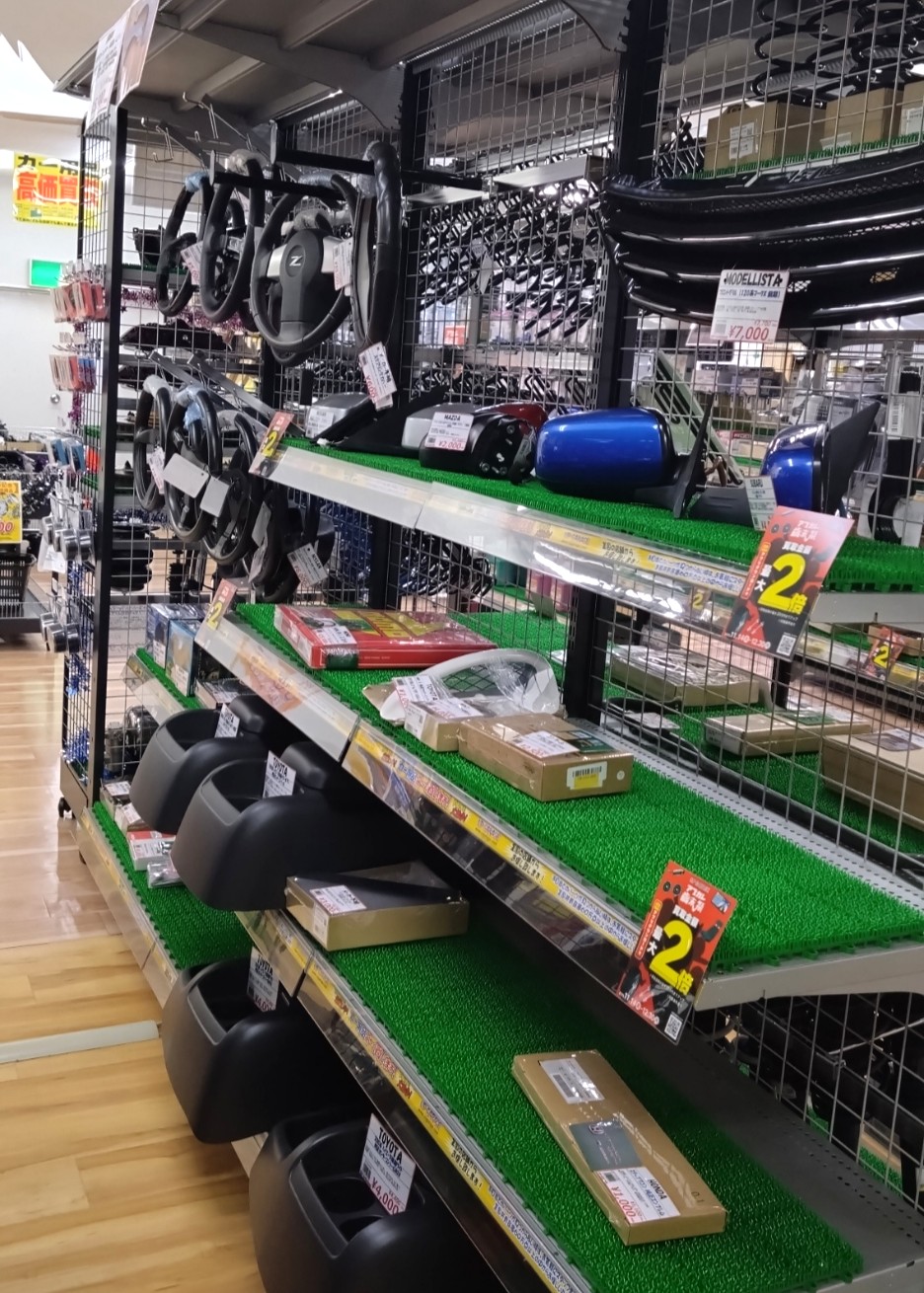 ハンドルカバーの陳列