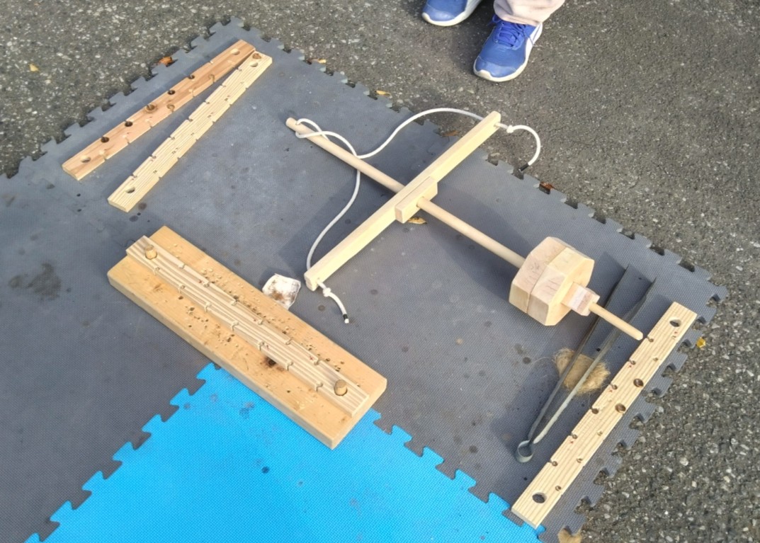 火起こし体験の道具