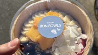 テイクアウトしたアサイーボール