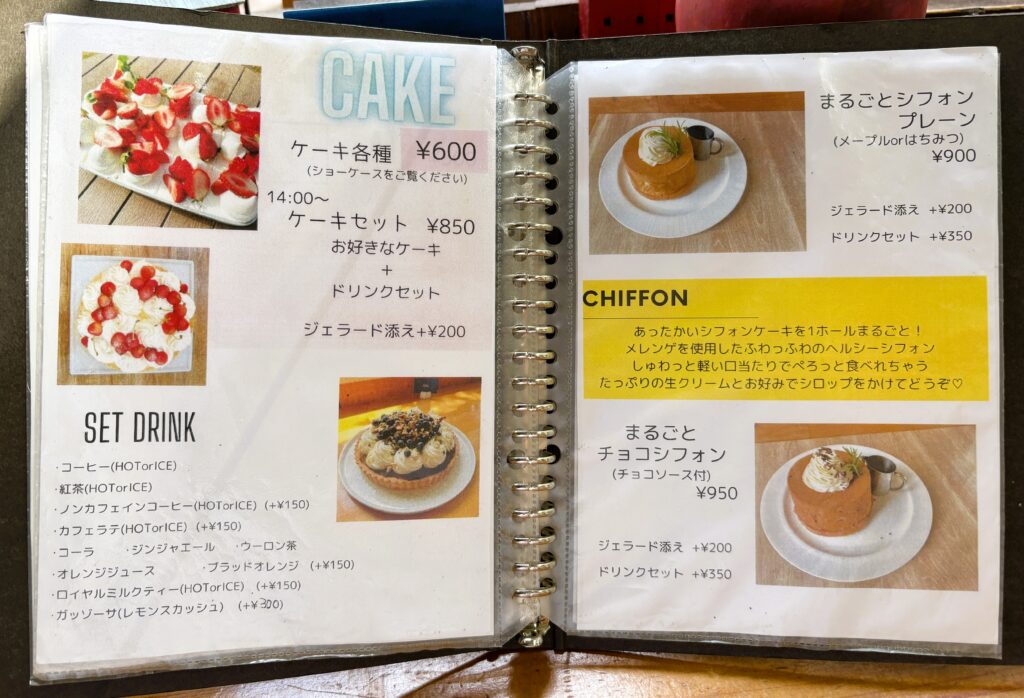 デザートメニュー