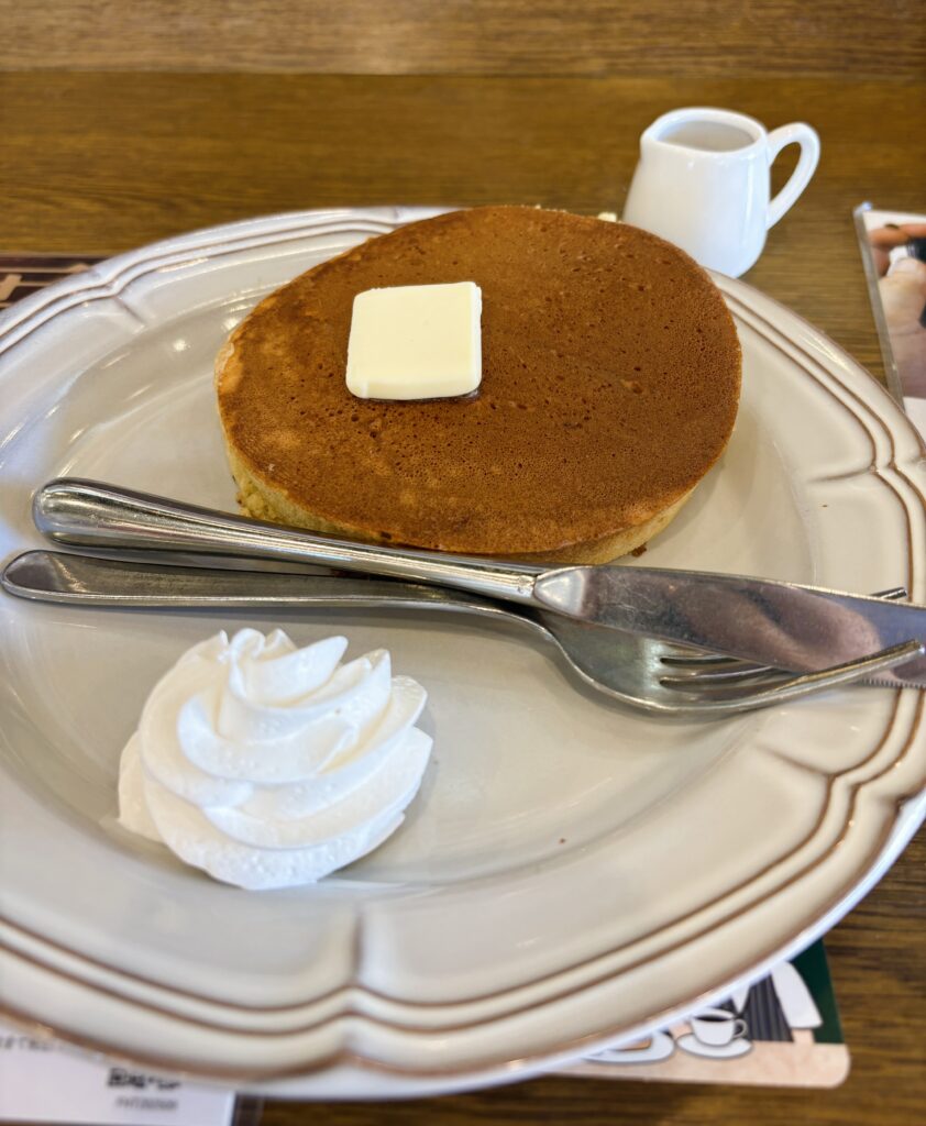 注文したホットケーキ
