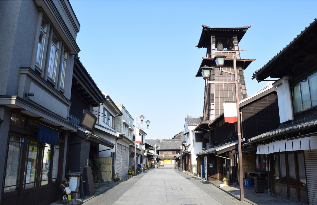 時の鐘周辺の町並みの写真