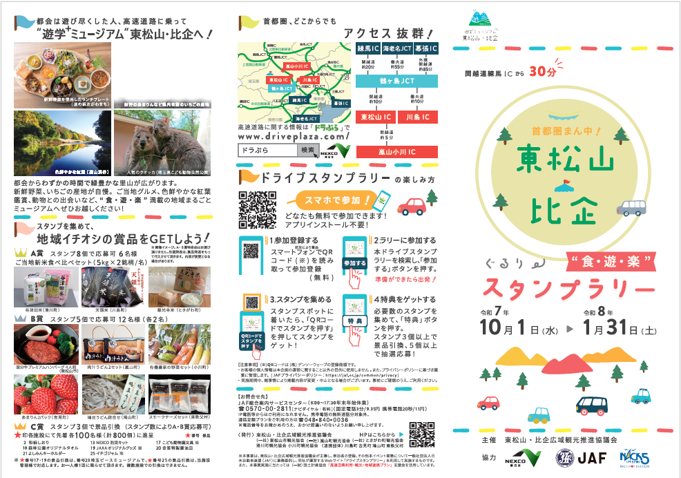 スタンプラリーの表