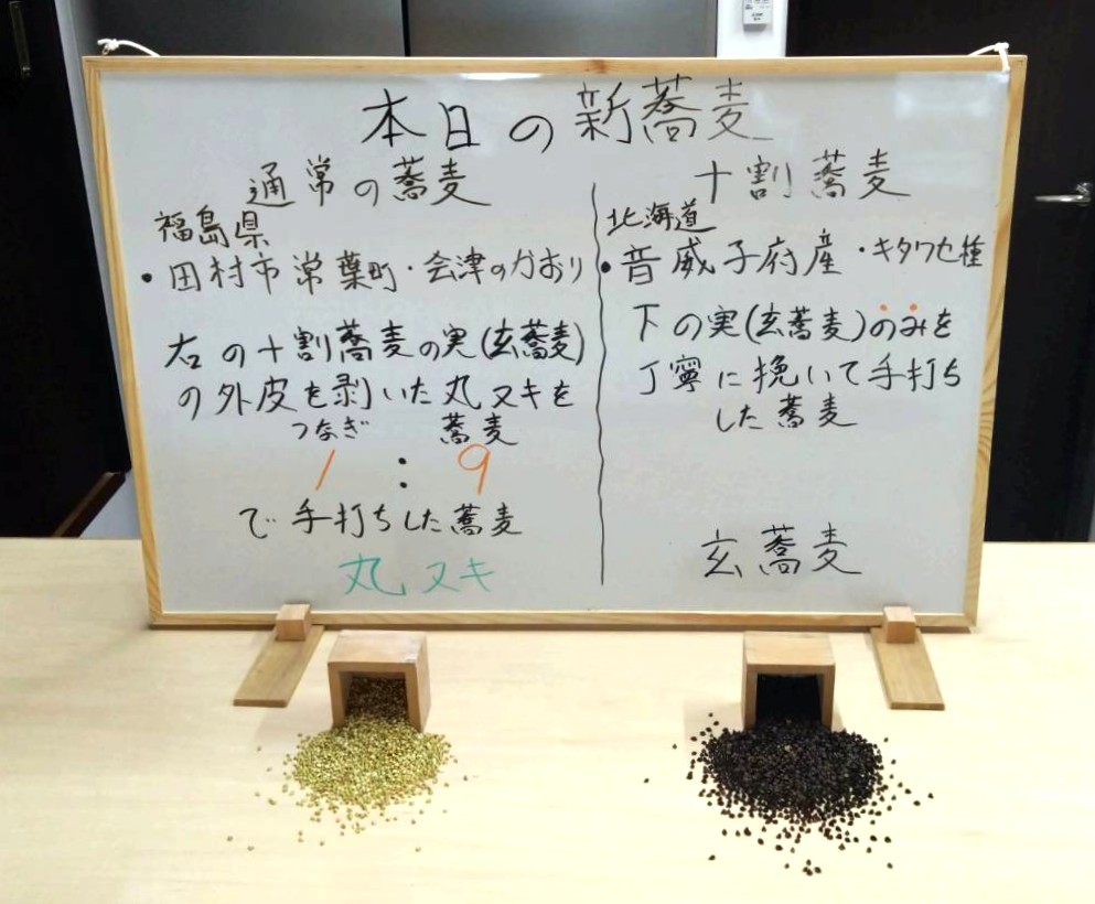 本日のお品書き