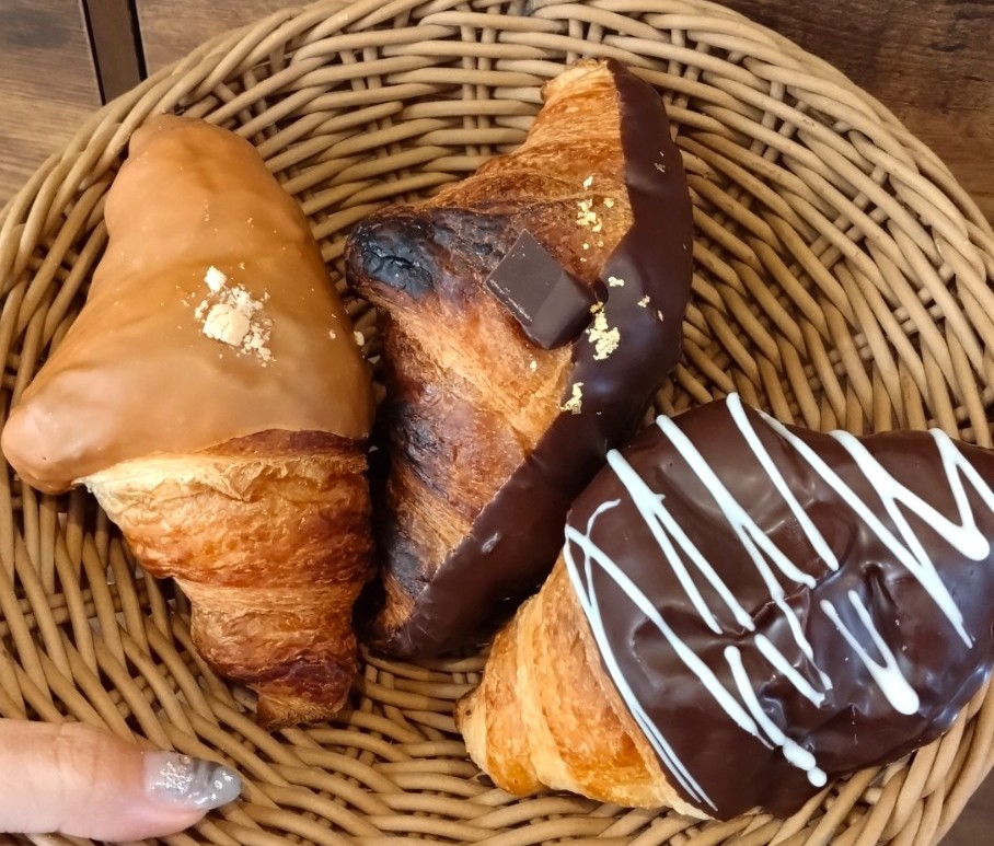 購入した3種類のクロワッサン