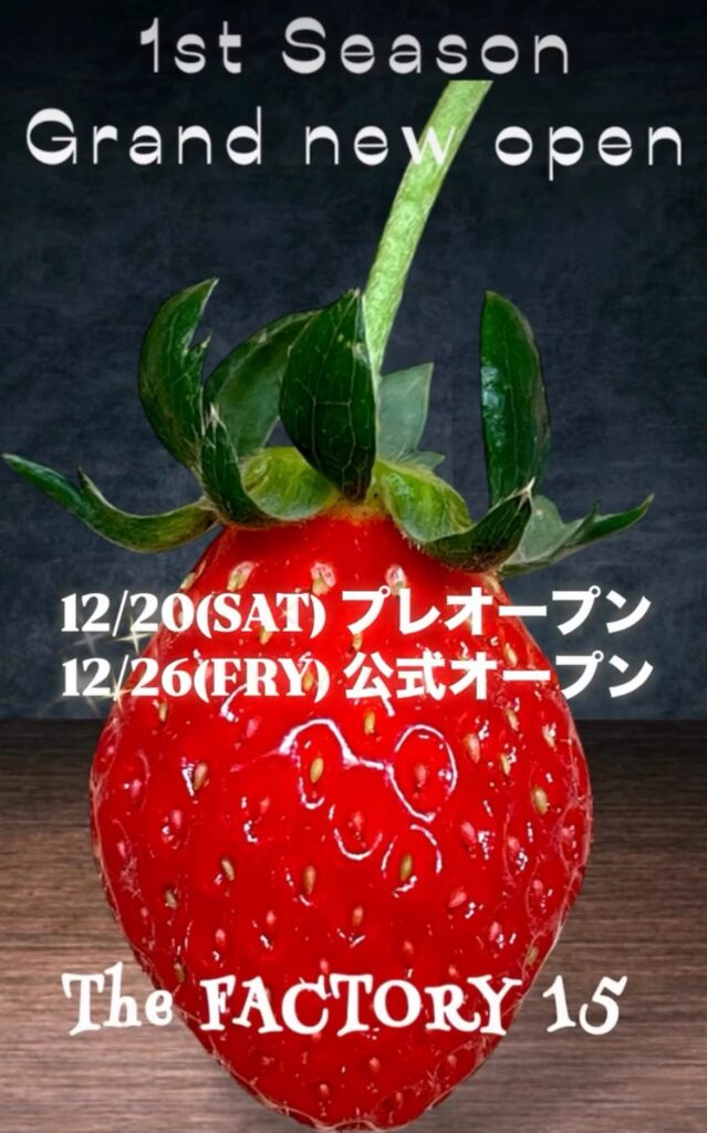 坂戸のいちご観光農園「The FACTORY15」開園
