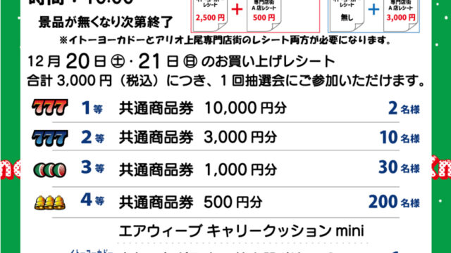 アリオ上尾の抽選会