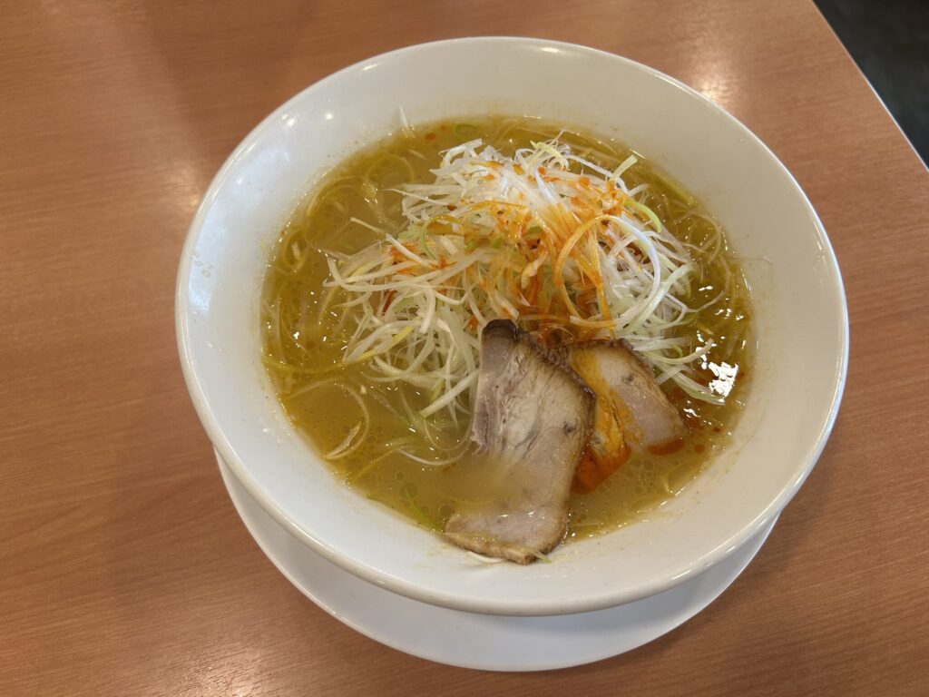 注文したネギ味噌ラーメン