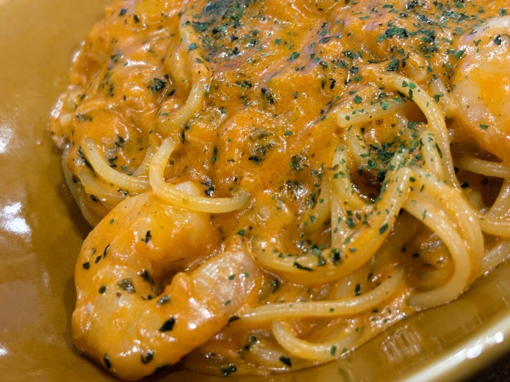 パスタのアップ