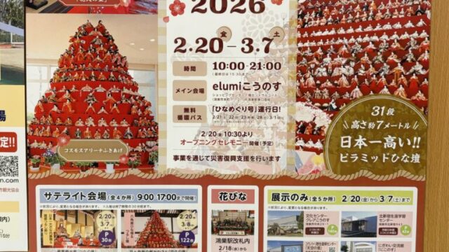 びっくりひな祭りのチラシ