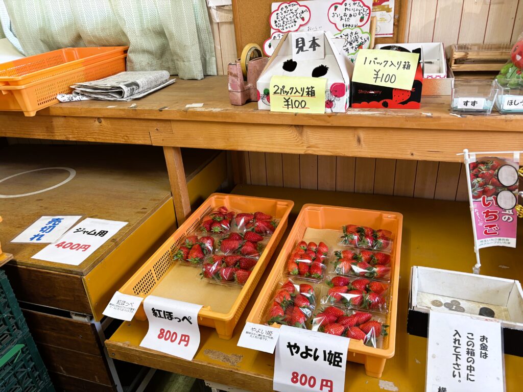 販売されているイチゴ