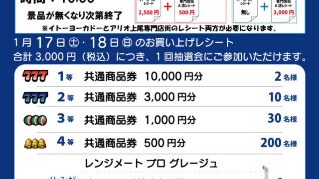 アリオの日抽選会