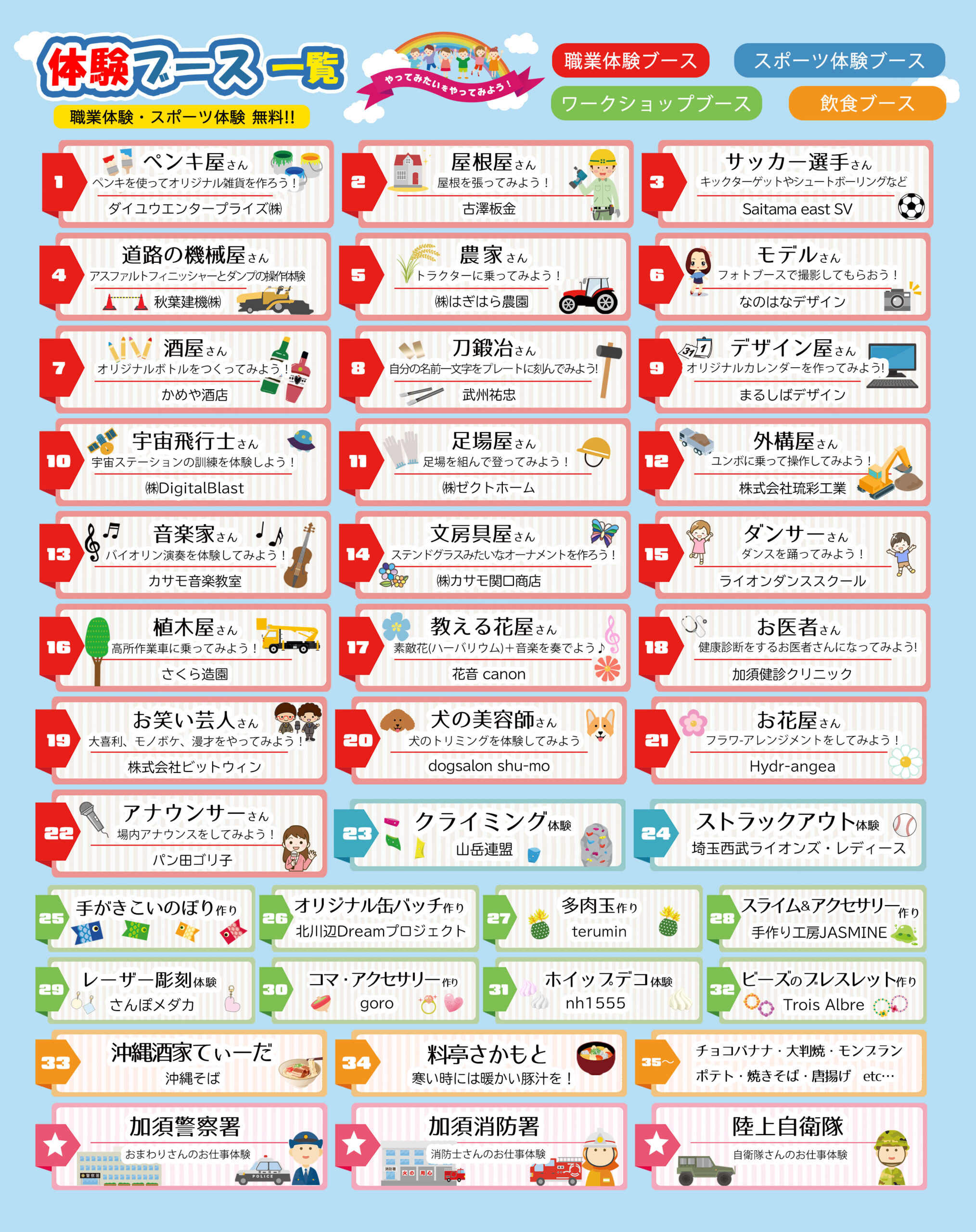 出店ブース一覧