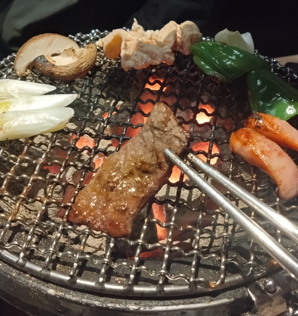 焼きあがるお肉