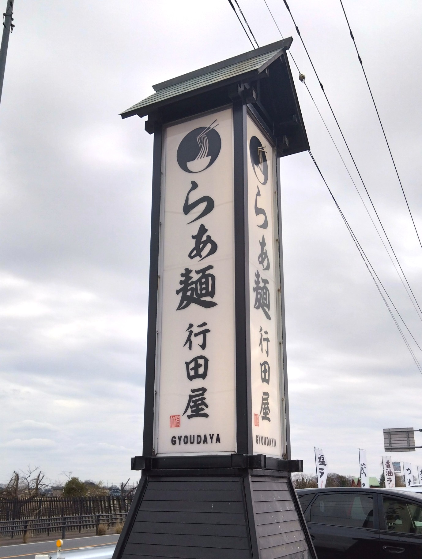 らぁ麺 行田屋の看板