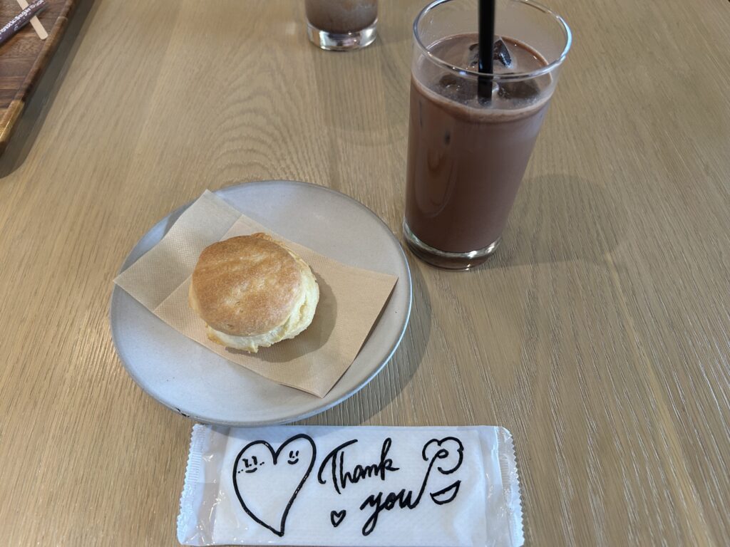 注文したカフェメニュー