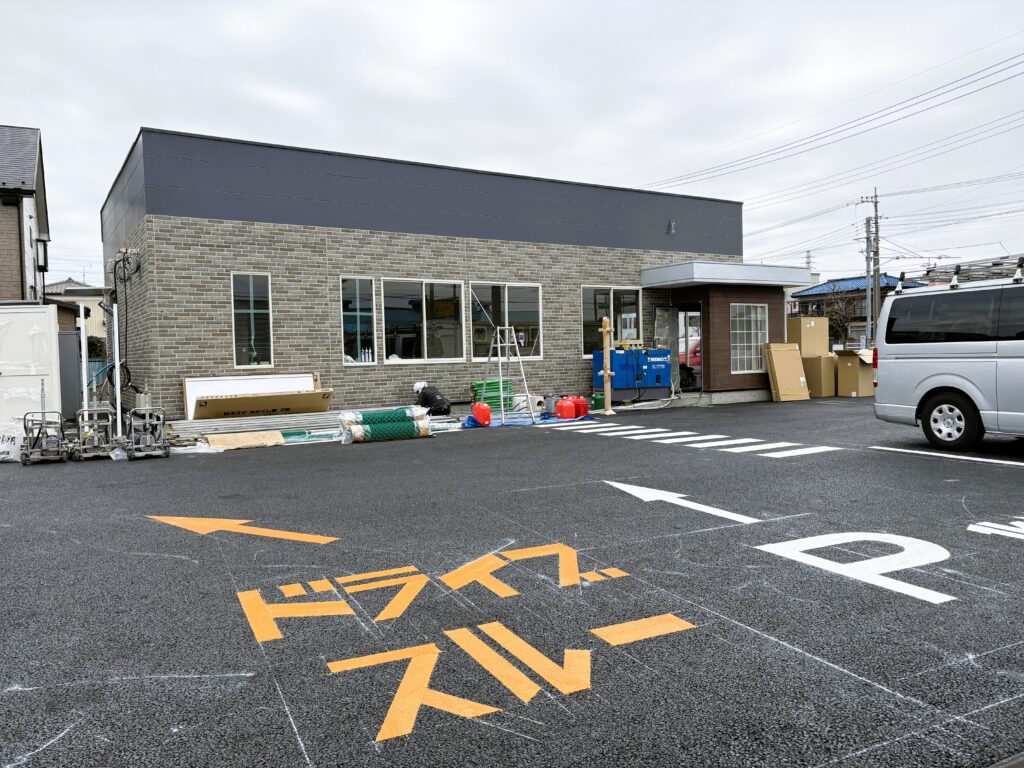 吉野家 北本本宿店の工事中の様子