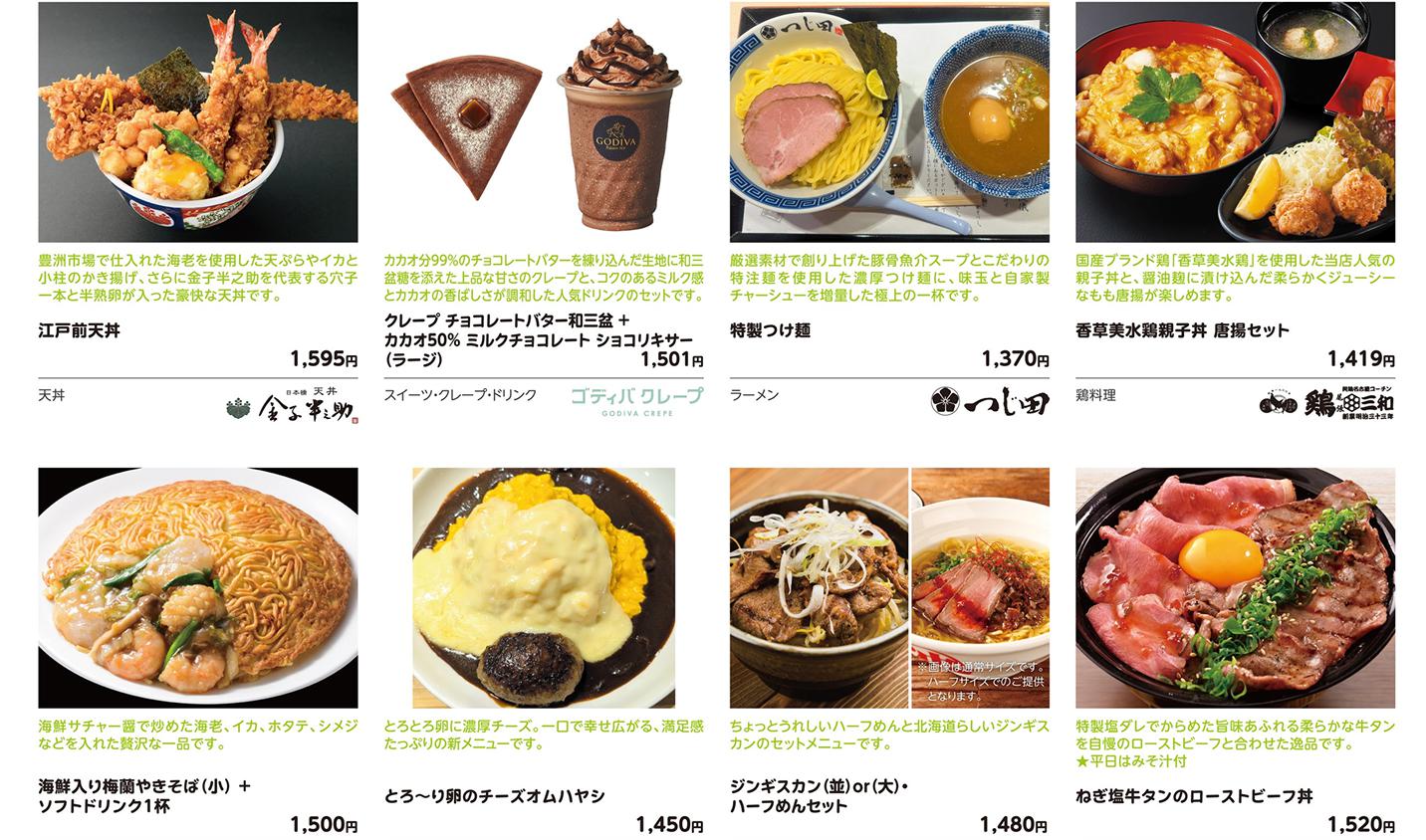 グルメチケット8種類