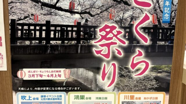 さくら祭りのチラシ