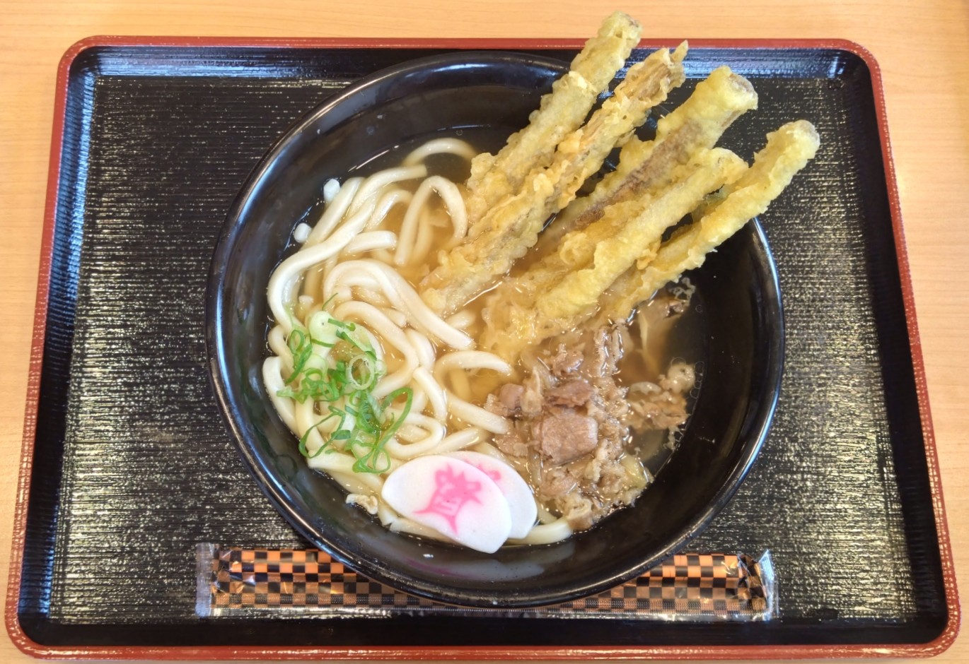 肉ごぼ天うどん(ごぼ天5本入り)