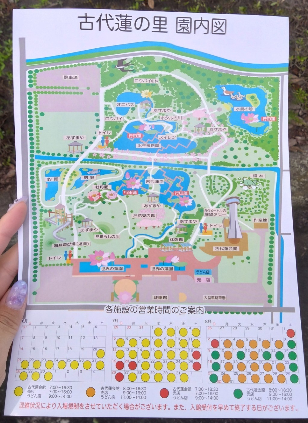 園内の案内図