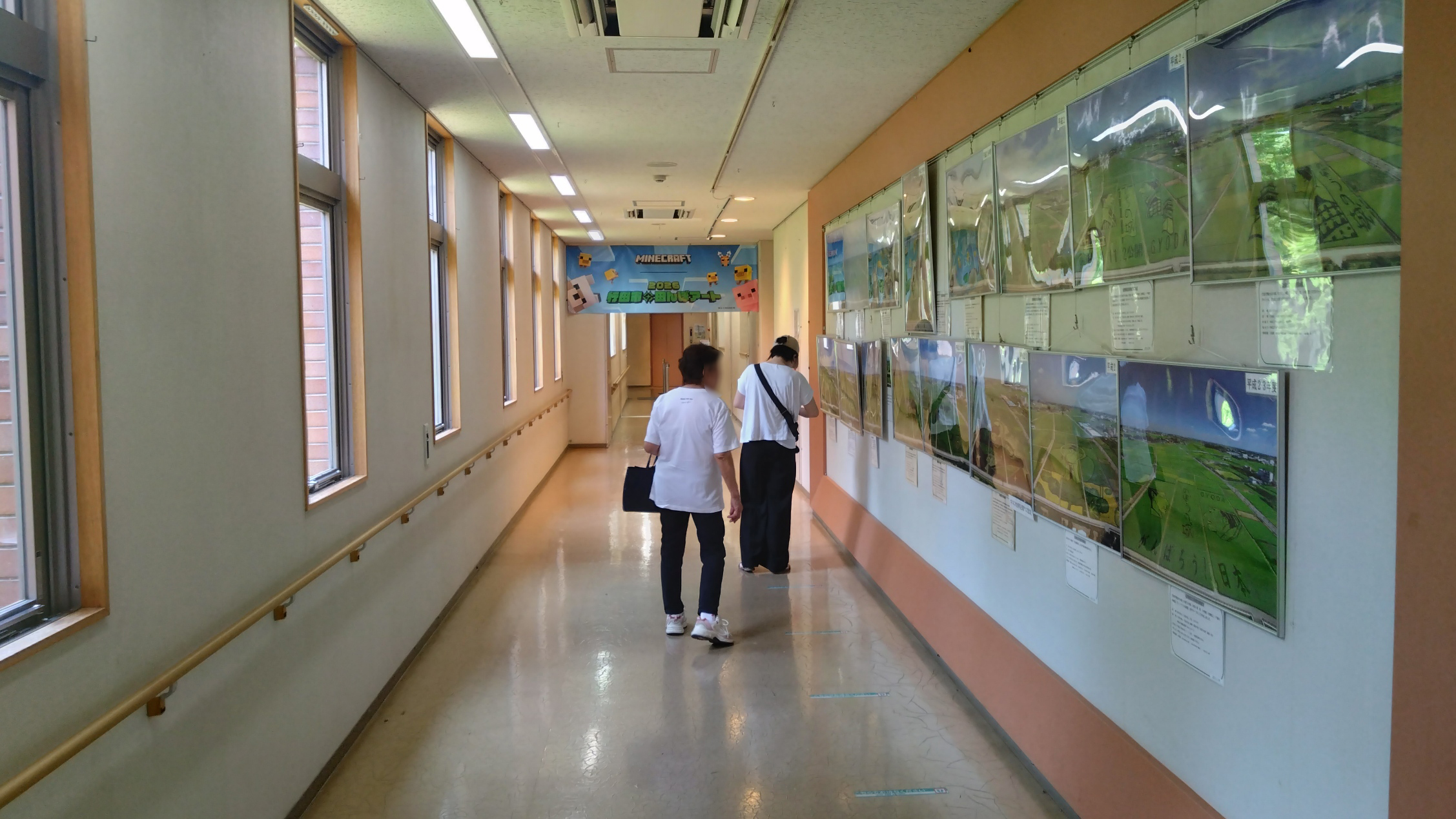 壁面には歴代の田んぼアート作品