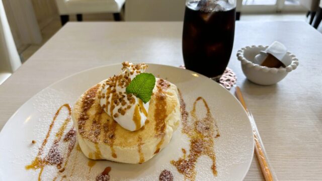 注文したパンケーキ