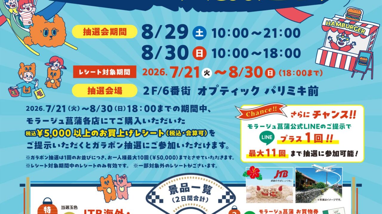 夏休みレシート大抽選会